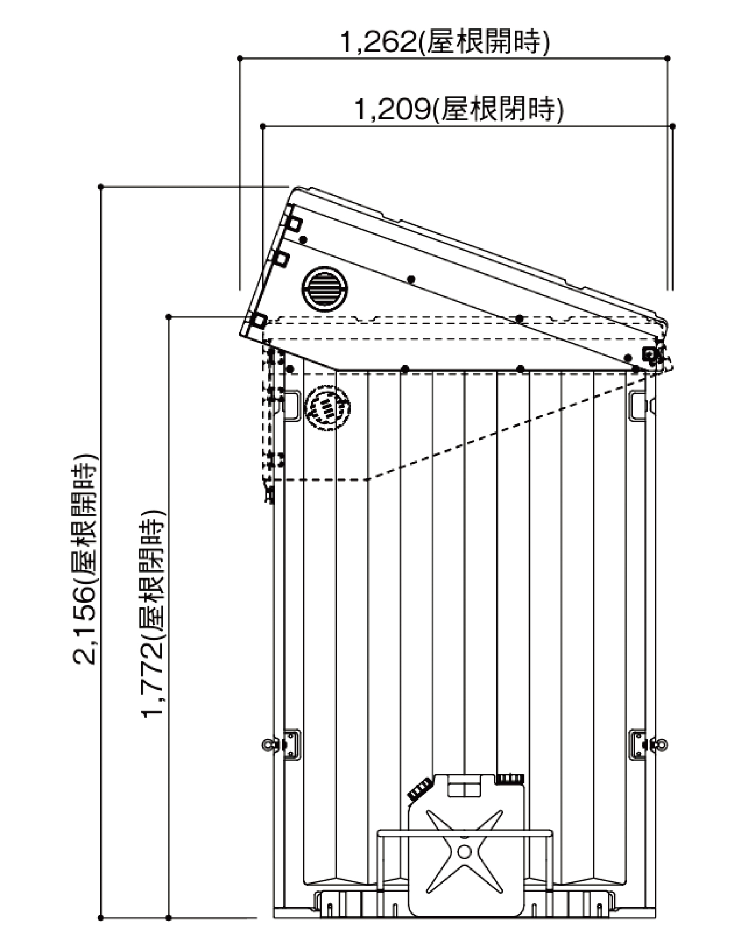 のせるくん(寸法図)