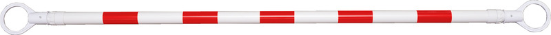 伸縮バーφ34 (1.7m～3.0m)  ホワイト／レッドテープ巻